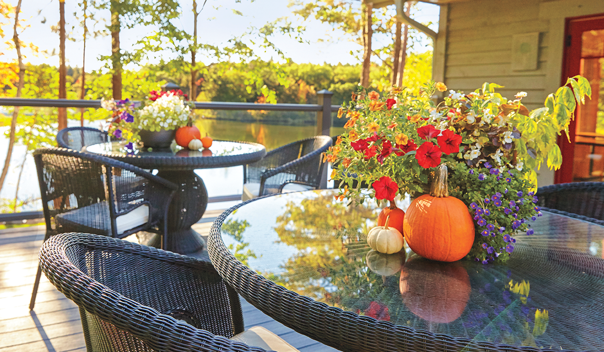 Take in the scenic view of Vance Lake as you sip your coffee.