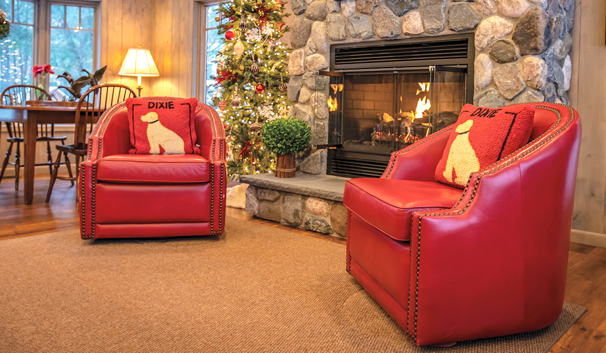 Come inside and warm up by the fire.