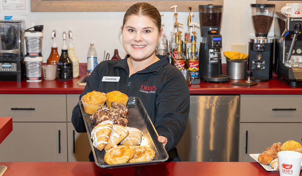Pair your drink with a delicious muffin or pastry.